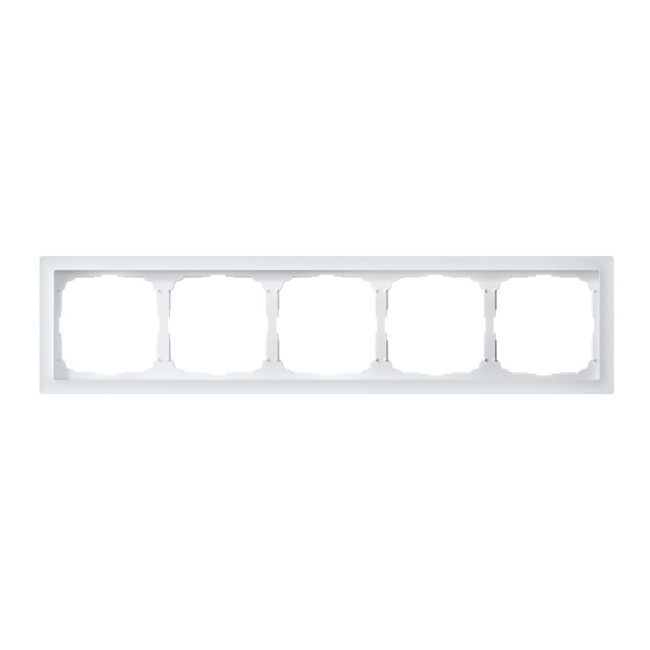ARTGALLERY PURE 5-постовая РАМКА, МАТОВОЕ ОРГАНИЧЕСКОЕ СТЕКЛО БЕЛЫЙ, Systeme Electric, GAL330105