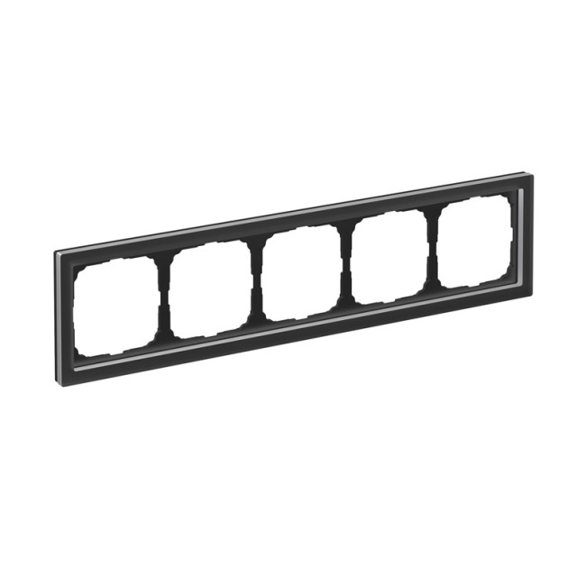ARTGALLERY PURE 5-постовая РАМКА, МАТОВОЕ ОРГАНИЧЕСКОЕ СТЕКЛО ЧЕРНЫЙ, Systeme Electric, GAL331005