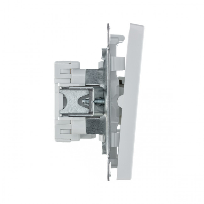 2-клавишный ВЫКЛЮЧАТЕЛЬ с самовозвратом, сх. 2, 10АХ , Art Gallery, цвет  белый, GAL000117