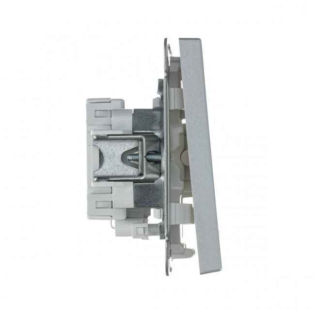 1-клавишный ВЫКЛЮЧАТЕЛЬ с подсветкой, сх. 5а, 10АХ , Art Gallery, цвет Алюминий, GAL000313