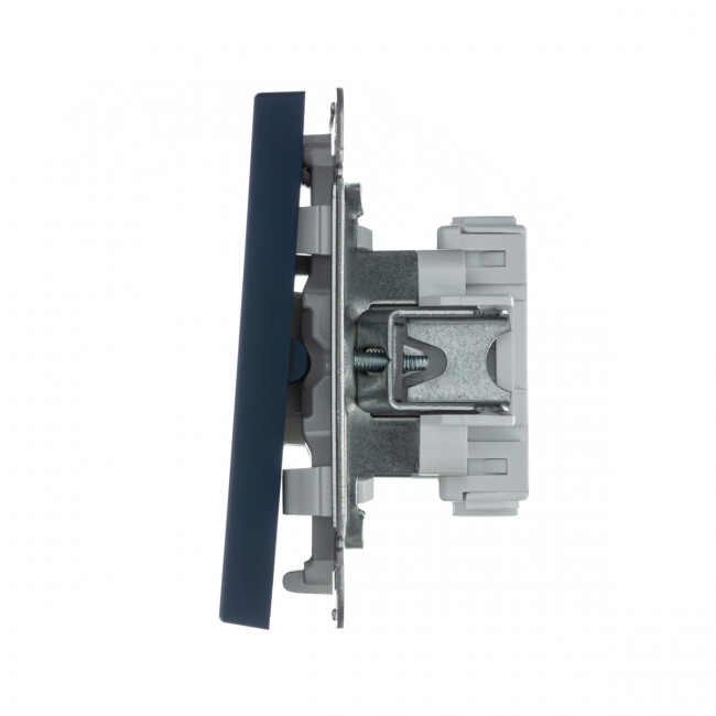 2-клавишный ВЫКЛЮЧАТЕЛЬ с самовозвратом, сх. 2, 10АХ , Art Gallery, цвет Аквамарин, GAL001117