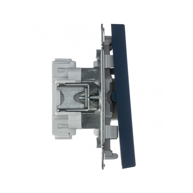 2-клавишный ВЫКЛЮЧАТЕЛЬ с самовозвратом, сх. 2, 10АХ , Art Gallery, цвет Аквамарин, GAL001117