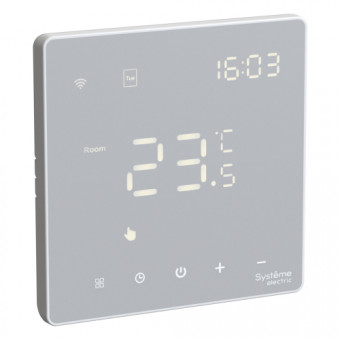 ARTGALLERY ТЕРМОСТАТ программируемый с Wi-Fi для электрического теплого пола, 16 А, моноблочный, БЕЛЫЙ, GAL000138