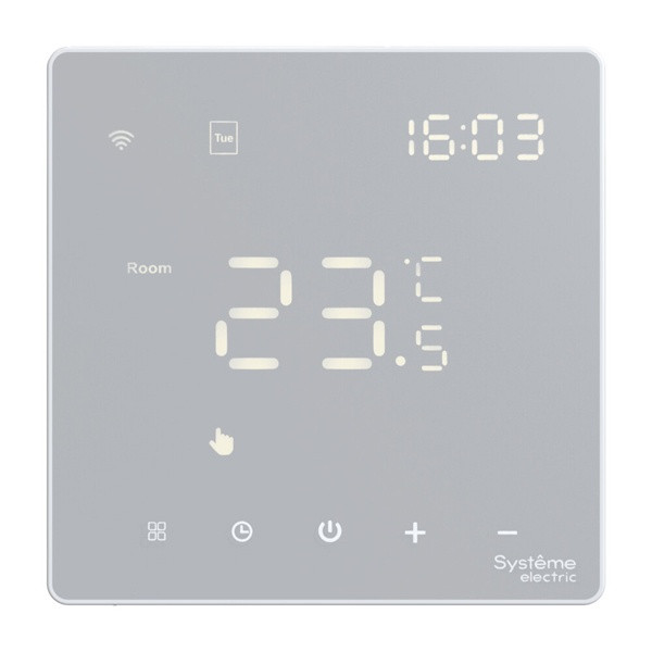 ARTGALLERY ТЕРМОСТАТ программируемый с Wi-Fi для электрического теплого пола, 16 А, моноблочный, БЕЛЫЙ, GAL000138