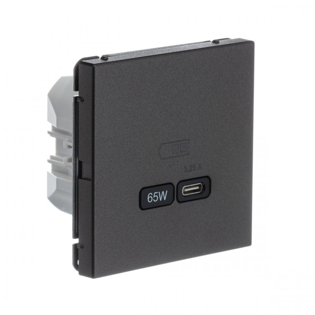 Art Gallery USB РОЗЕТКА тип-С 65Вт высокоскор.заряд. QC, PD, механизм, МОККО, GAL000627