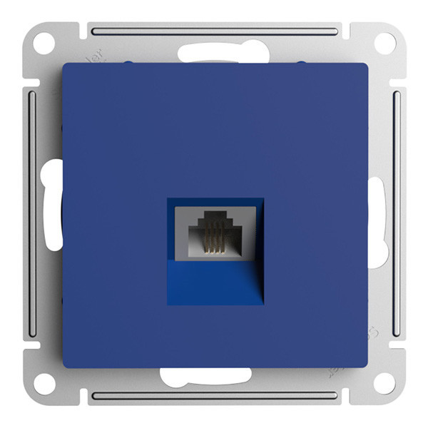 ATN001181 -  РОЗЕТКА телефонная RJ11, механизм, АКВАМАРИН