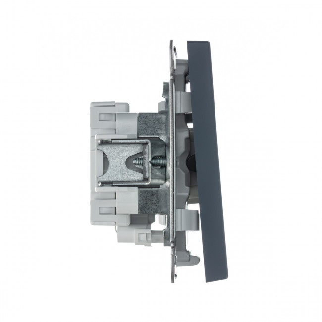 1-клавишный ВЫКЛЮЧАТЕЛЬ с подсветкой, сх. 5а, 10АХ , Art Gallery, цвет Грифель, GAL000713