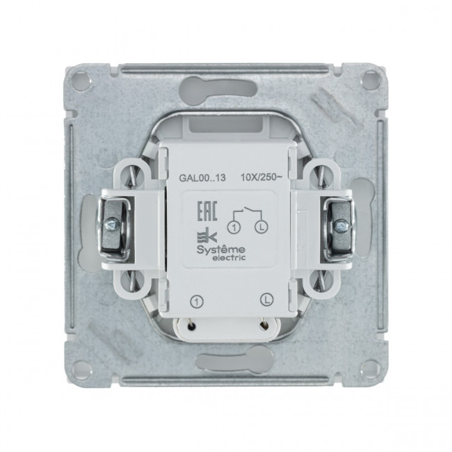 1-клавишный ВЫКЛЮЧАТЕЛЬ с подсветкой, сх. 5а, 10АХ , Art Gallery, цвет Грифель, GAL000713