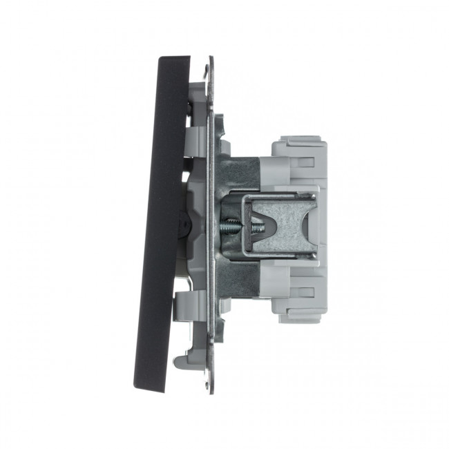 2-клавишный ВЫКЛЮЧАТЕЛЬ с самовозвратом, сх. 2, 10АХ , Art Gallery, цвет Базальт, GAL001417