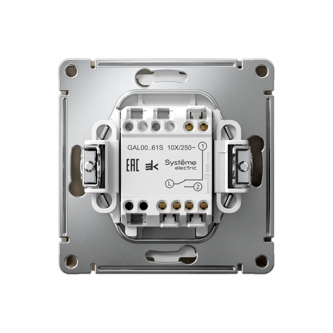 ARTGALLERY 1-клавишный ПЕРЕКЛЮЧАТЕЛЬ, 10АХ, механизм, быстрозажим. клем., ШАМПАНЬ, GAL000561S