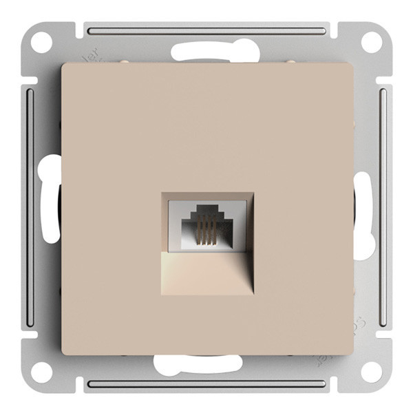 ATN001281 -  РОЗЕТКА телефонная RJ11, механизм, ПЕСОЧНЫЙ