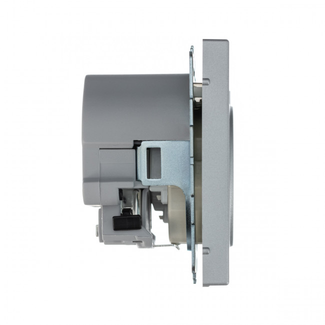 РОЗЕТКА 16 А с 2 USB А+С, 5 В, 1 порт 2,4/3,0 А, 2 порта 1,5 А , Art Gallery, цвет Алюминий, GAL000332