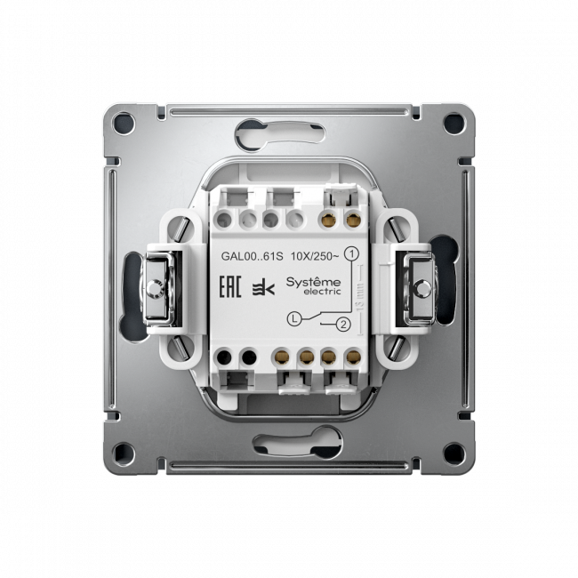 ARTGALLERY 1-клавишный ПЕРЕКЛЮЧАТЕЛЬ, 10АХ, механизм, быстрозажим. клем., ГРИФЕЛЬ, GAL000761S