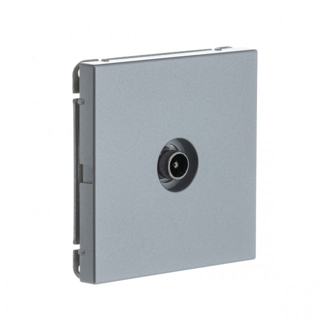 TV РОЗЕТКА проходная 4DB , Art Gallery, цвет Алюминий, GAL000392