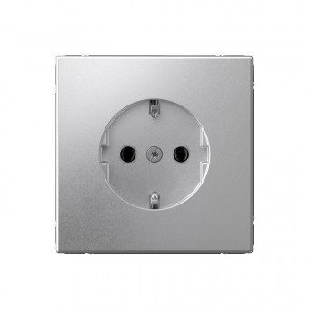 ARTGALLERY РОЗЕТКА с заземлением, 16А, механизм, быстрозажимные клеммы, АЛЮМИНИЙ, GAL000343S