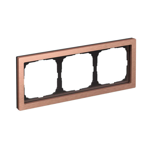 ARTGALLERY PURE 3-постовая РАМКА, МЕТАЛЛ МЕДЬ, Systeme Electric, GAL312503