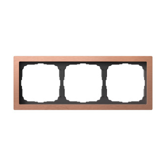 ARTGALLERY PURE 3-постовая РАМКА, МЕТАЛЛ МЕДЬ, Systeme Electric, GAL312503