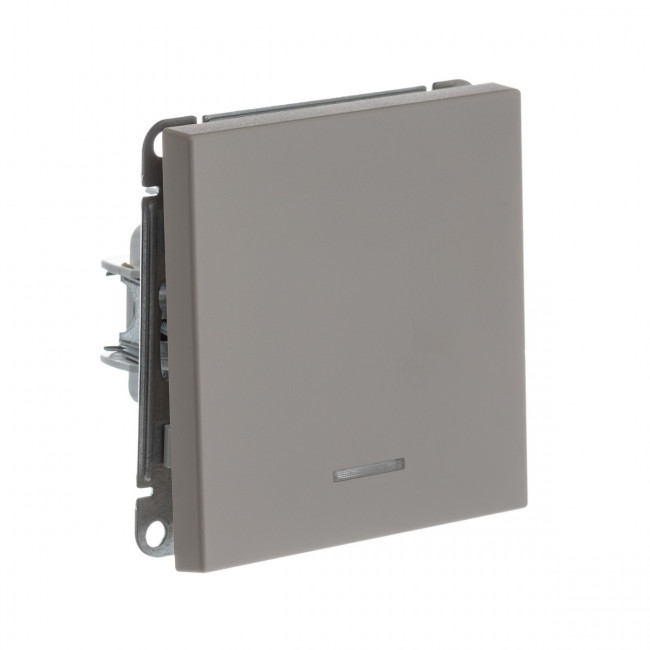 1-клавишный ВЫКЛЮЧАТЕЛЬ с подсветкой, сх. 5а, 10АХ , Art Gallery, цвет Песочный, GAL001213