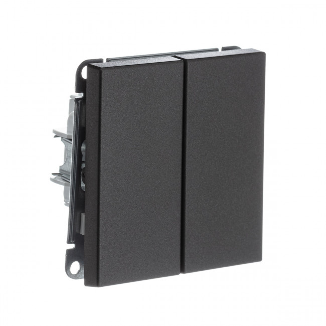 2-клавишный ВЫКЛЮЧАТЕЛЬ с самовозвратом, сх. 2, 10АХ , Art Gallery, цвет Мокко, GAL000617