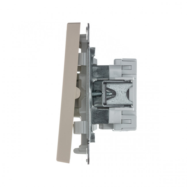 2-клавишный ВЫКЛЮЧАТЕЛЬ с самовозвратом, сх. 2, 10АХ , Art Gallery, цвет Песочный, GAL001217