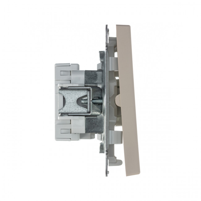 2-клавишный ВЫКЛЮЧАТЕЛЬ с самовозвратом, сх. 2, 10АХ , Art Gallery, цвет Песочный, GAL001217