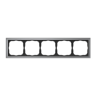 ARTGALLERY PURE 5-постовая РАМКА, ОРГАНИЧЕСКОЕ СТЕКЛО АЛЮМИНИЙ, Systeme Electric, GAL320305