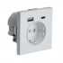 РОЗЕТКА 16 А с 2 USB А+С, 5 В, 1 порт 2,4/3,0 А, 2 порта 1,5 А , Art Gallery, цвет Лотос, GAL001332