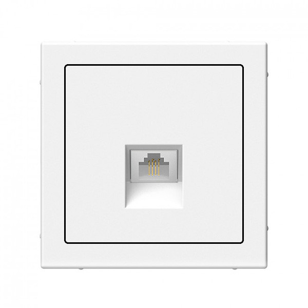 Телефонная розетка механизм, БЕЛЫЙ