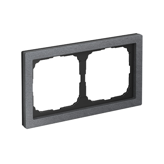 Рамка ArtGallery Pure Камень Графит, на 2 поста, GAL373102