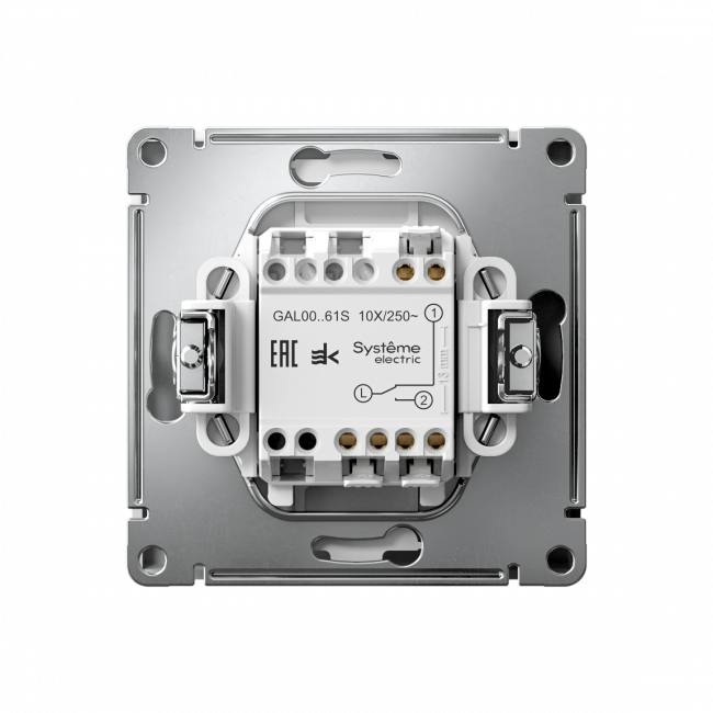 ARTGALLERY 1-клавишный ПЕРЕКЛЮЧАТЕЛЬ, 10АХ, механизм, быстрозажим. клем., ЛОТОС, GAL001361S