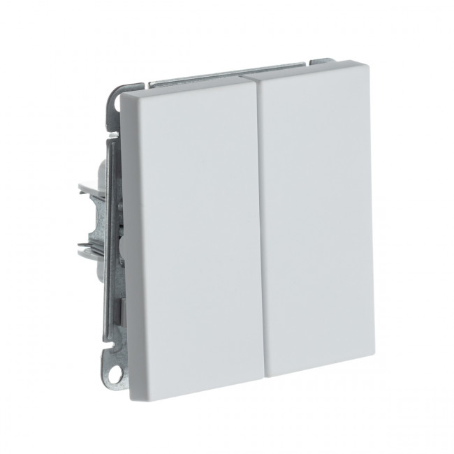 2-клавишный ВЫКЛЮЧАТЕЛЬ, сх. 5, 10АХ , Art Gallery, цвет  белый, GAL000151