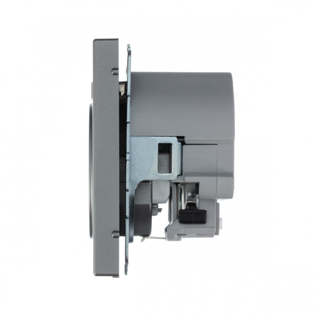 РОЗЕТКА 16 А с 2 USB А+С, 5 В, 1 порт 2,4/3,0 А, 2 порта 1,5 А , Art Gallery, цвет Сталь, GAL000932