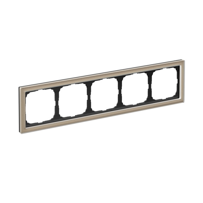 ARTGALLERY PURE 5-постовая РАМКА, ОРГАНИЧЕСКОЕ СТЕКЛО ШАМПАНЬ, Systeme Electric, GAL320505