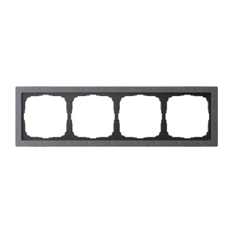 Рамка ArtGallery Pure Камень Графит, на 4 поста, GAL373104