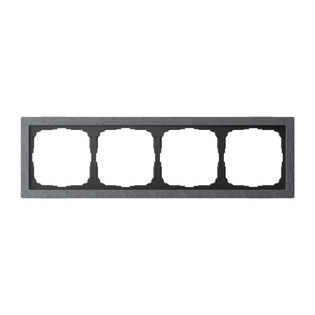 Рамка ArtGallery Pure Камень Графит, на 4 поста, GAL373104