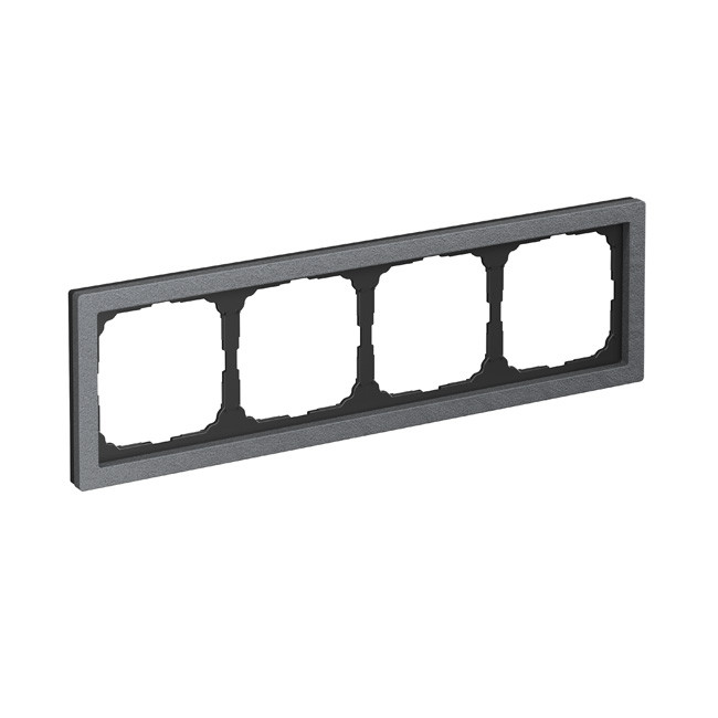 Рамка ArtGallery Pure Камень Графит, на 4 поста, GAL373104