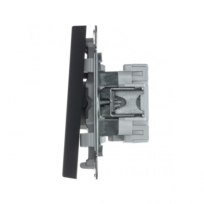 1-клавишный ВЫКЛЮЧАТЕЛЬ с самовозвратом, сх. 1, 10АХ , Art Gallery, цвет Базальт, GAL001415