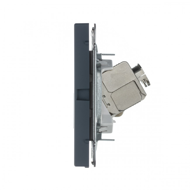 РОЗЕТКА двойная компьютерная RJ45+RJ45, кат.6А , Art Gallery, цвет Грифель, GAL000788