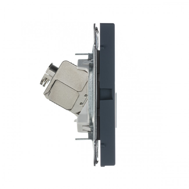 РОЗЕТКА двойная компьютерная RJ45+RJ45, кат.6А , Art Gallery, цвет Грифель, GAL000788