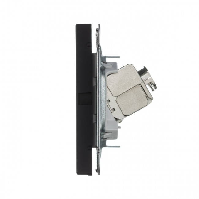 РОЗЕТКА двойная компьютерная RJ45+RJ45, кат.6А , Art Gallery, цвет Карбон, GAL001088