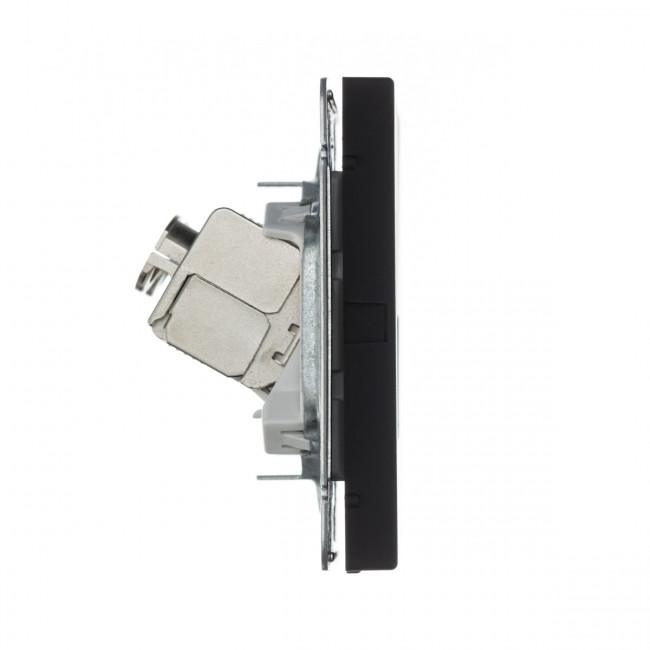 РОЗЕТКА двойная компьютерная RJ45+RJ45, кат.6А , Art Gallery, цвет Карбон, GAL001088