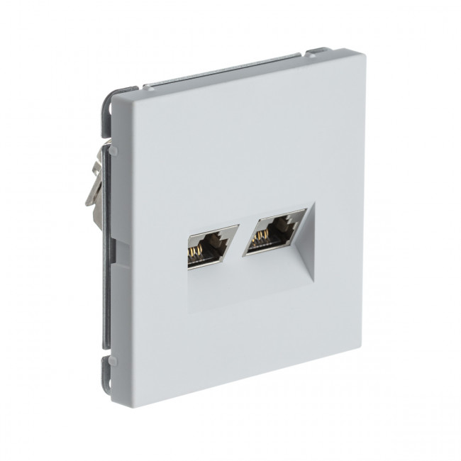 РОЗЕТКА двойная компьютерная RJ45+RJ45, кат.6А , Art Gallery, цвет Лотос, GAL001388