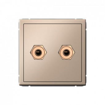 Акустическая розетка двойная, цвет Песочный