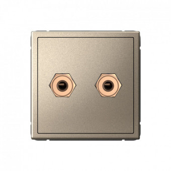 Акустическая розетка двойная, цвет Шампань