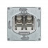 РОЗЕТКА двойная компьютерная RJ45+RJ45, кат.6А , Art Gallery, цвет Шампань, GAL000588