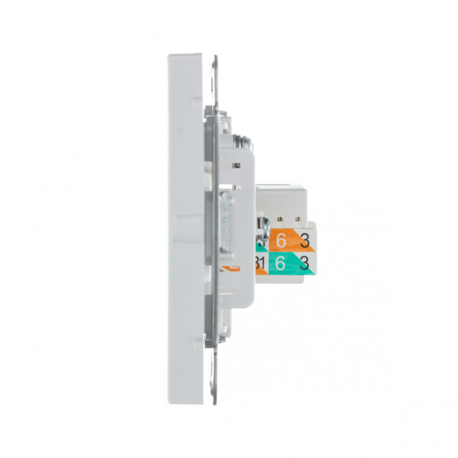 РОЗЕТКА двойная ТВ + компьютерная RJ45, кат. 5Е , Art Gallery, цвет  белый, GAL000189