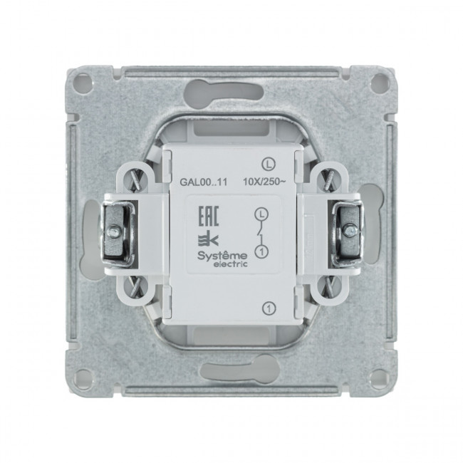 1-клавишный ВЫКЛЮЧАТЕЛЬ, сх. 1, 10АХ , Art Gallery, цвет Карбон, GAL001011