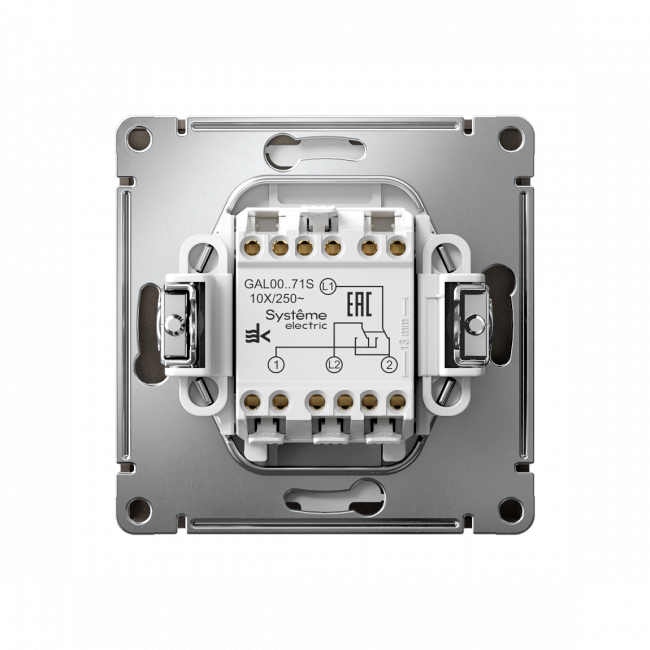 ARTGALLERY Перекрестный ПЕРЕКЛЮЧАТЕЛЬ, 10АХ, механизм, быстрозажим. клем., МОККО, GAL000671S