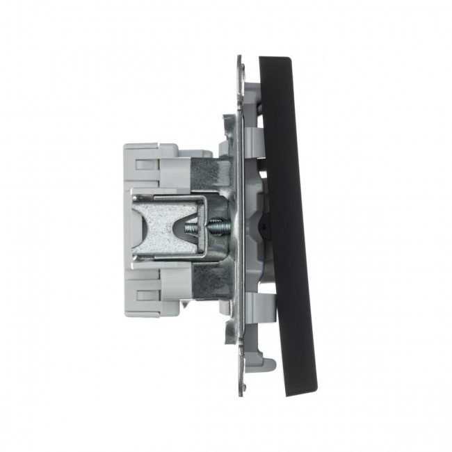 2-клавишный ПЕРЕКЛЮЧАТЕЛЬ, сх. 6/2, 10АХ , Art Gallery, цвет Карбон, GAL001065