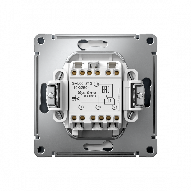 ARTGALLERY Перекрестный ПЕРЕКЛЮЧАТЕЛЬ, 10АХ, механизм, быстрозажим. клем., ГРИФЕЛЬ, GAL000771S